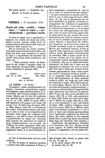 Annali della giurisprudenza italiana raccolta generale delle decisioni delle Corti di cassazione e d'appello in materia civile, criminale, commerciale, di diritto pubblico e amministrativo, e di procedura civile e penale