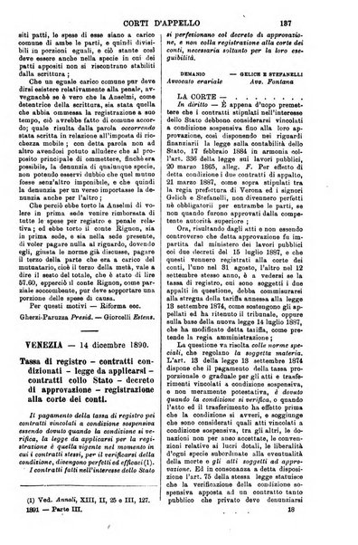 Annali della giurisprudenza italiana raccolta generale delle decisioni delle Corti di cassazione e d'appello in materia civile, criminale, commerciale, di diritto pubblico e amministrativo, e di procedura civile e penale