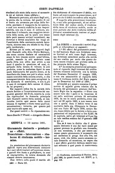 Annali della giurisprudenza italiana raccolta generale delle decisioni delle Corti di cassazione e d'appello in materia civile, criminale, commerciale, di diritto pubblico e amministrativo, e di procedura civile e penale