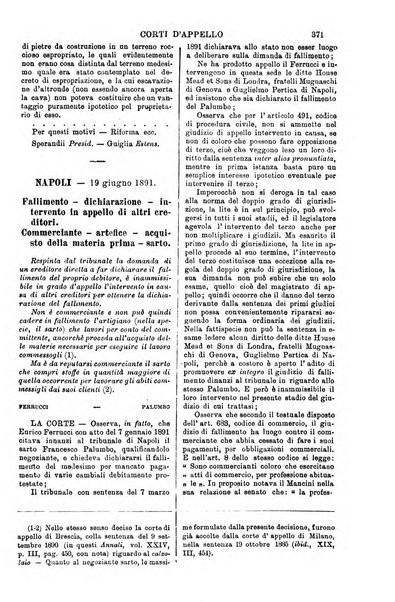 Annali della giurisprudenza italiana raccolta generale delle decisioni delle Corti di cassazione e d'appello in materia civile, criminale, commerciale, di diritto pubblico e amministrativo, e di procedura civile e penale