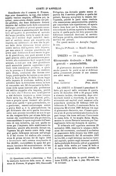 Annali della giurisprudenza italiana raccolta generale delle decisioni delle Corti di cassazione e d'appello in materia civile, criminale, commerciale, di diritto pubblico e amministrativo, e di procedura civile e penale