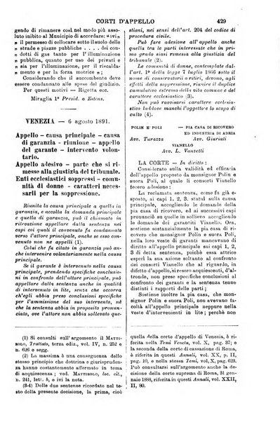 Annali della giurisprudenza italiana raccolta generale delle decisioni delle Corti di cassazione e d'appello in materia civile, criminale, commerciale, di diritto pubblico e amministrativo, e di procedura civile e penale