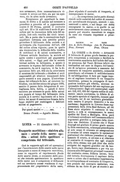 Annali della giurisprudenza italiana raccolta generale delle decisioni delle Corti di cassazione e d'appello in materia civile, criminale, commerciale, di diritto pubblico e amministrativo, e di procedura civile e penale