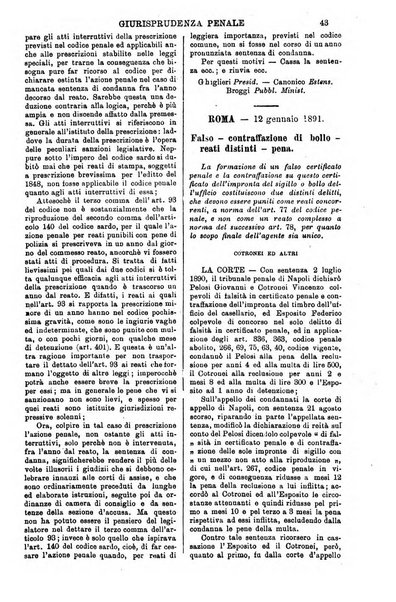 Annali della giurisprudenza italiana raccolta generale delle decisioni delle Corti di cassazione e d'appello in materia civile, criminale, commerciale, di diritto pubblico e amministrativo, e di procedura civile e penale