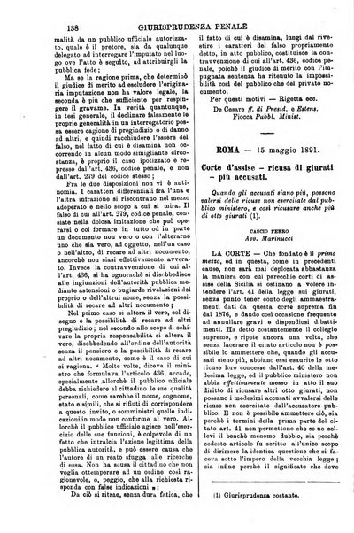 Annali della giurisprudenza italiana raccolta generale delle decisioni delle Corti di cassazione e d'appello in materia civile, criminale, commerciale, di diritto pubblico e amministrativo, e di procedura civile e penale