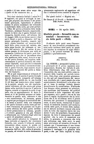 Annali della giurisprudenza italiana raccolta generale delle decisioni delle Corti di cassazione e d'appello in materia civile, criminale, commerciale, di diritto pubblico e amministrativo, e di procedura civile e penale