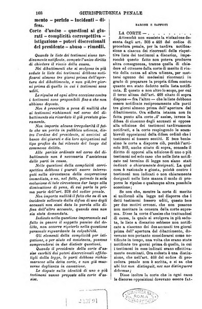 Annali della giurisprudenza italiana raccolta generale delle decisioni delle Corti di cassazione e d'appello in materia civile, criminale, commerciale, di diritto pubblico e amministrativo, e di procedura civile e penale