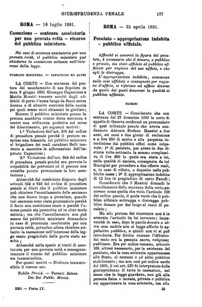 Annali della giurisprudenza italiana raccolta generale delle decisioni delle Corti di cassazione e d'appello in materia civile, criminale, commerciale, di diritto pubblico e amministrativo, e di procedura civile e penale