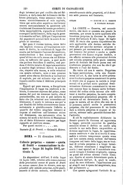 Annali della giurisprudenza italiana raccolta generale delle decisioni delle Corti di cassazione e d'appello in materia civile, criminale, commerciale, di diritto pubblico e amministrativo, e di procedura civile e penale