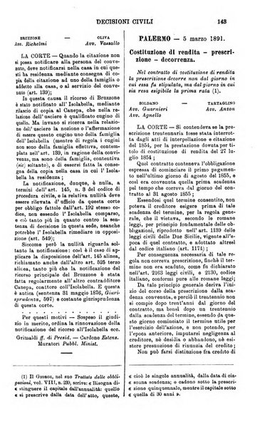 Annali della giurisprudenza italiana raccolta generale delle decisioni delle Corti di cassazione e d'appello in materia civile, criminale, commerciale, di diritto pubblico e amministrativo, e di procedura civile e penale