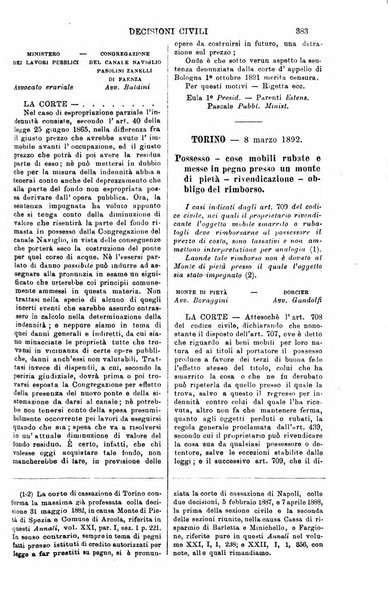 Annali della giurisprudenza italiana raccolta generale delle decisioni delle Corti di cassazione e d'appello in materia civile, criminale, commerciale, di diritto pubblico e amministrativo, e di procedura civile e penale