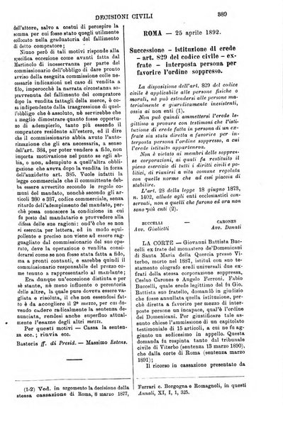 Annali della giurisprudenza italiana raccolta generale delle decisioni delle Corti di cassazione e d'appello in materia civile, criminale, commerciale, di diritto pubblico e amministrativo, e di procedura civile e penale