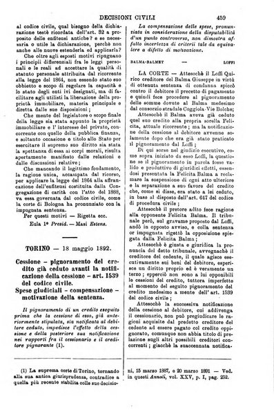 Annali della giurisprudenza italiana raccolta generale delle decisioni delle Corti di cassazione e d'appello in materia civile, criminale, commerciale, di diritto pubblico e amministrativo, e di procedura civile e penale