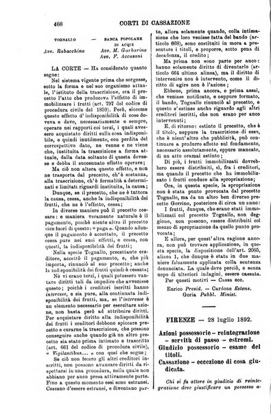 Annali della giurisprudenza italiana raccolta generale delle decisioni delle Corti di cassazione e d'appello in materia civile, criminale, commerciale, di diritto pubblico e amministrativo, e di procedura civile e penale