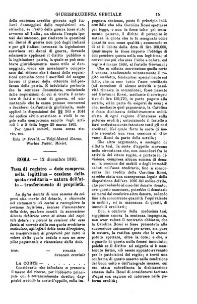 Annali della giurisprudenza italiana raccolta generale delle decisioni delle Corti di cassazione e d'appello in materia civile, criminale, commerciale, di diritto pubblico e amministrativo, e di procedura civile e penale