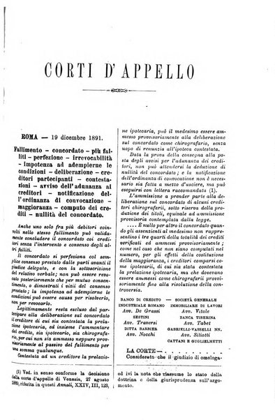 Annali della giurisprudenza italiana raccolta generale delle decisioni delle Corti di cassazione e d'appello in materia civile, criminale, commerciale, di diritto pubblico e amministrativo, e di procedura civile e penale