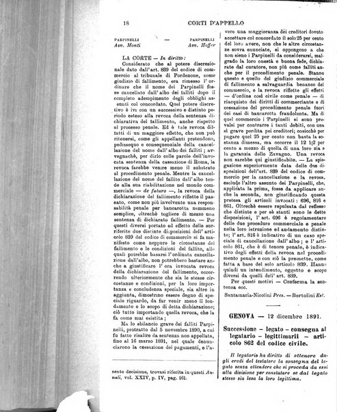 Annali della giurisprudenza italiana raccolta generale delle decisioni delle Corti di cassazione e d'appello in materia civile, criminale, commerciale, di diritto pubblico e amministrativo, e di procedura civile e penale