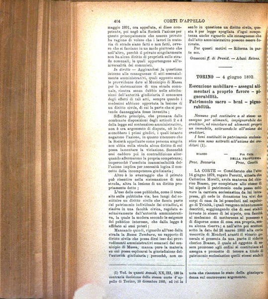 Annali della giurisprudenza italiana raccolta generale delle decisioni delle Corti di cassazione e d'appello in materia civile, criminale, commerciale, di diritto pubblico e amministrativo, e di procedura civile e penale