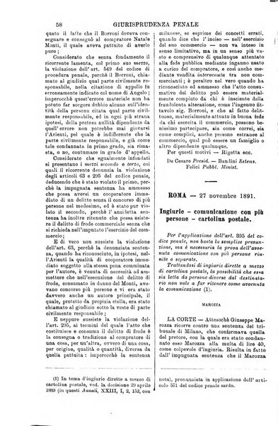 Annali della giurisprudenza italiana raccolta generale delle decisioni delle Corti di cassazione e d'appello in materia civile, criminale, commerciale, di diritto pubblico e amministrativo, e di procedura civile e penale