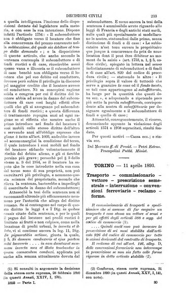 Annali della giurisprudenza italiana raccolta generale delle decisioni delle Corti di cassazione e d'appello in materia civile, criminale, commerciale, di diritto pubblico e amministrativo, e di procedura civile e penale