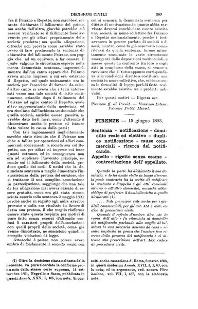 Annali della giurisprudenza italiana raccolta generale delle decisioni delle Corti di cassazione e d'appello in materia civile, criminale, commerciale, di diritto pubblico e amministrativo, e di procedura civile e penale