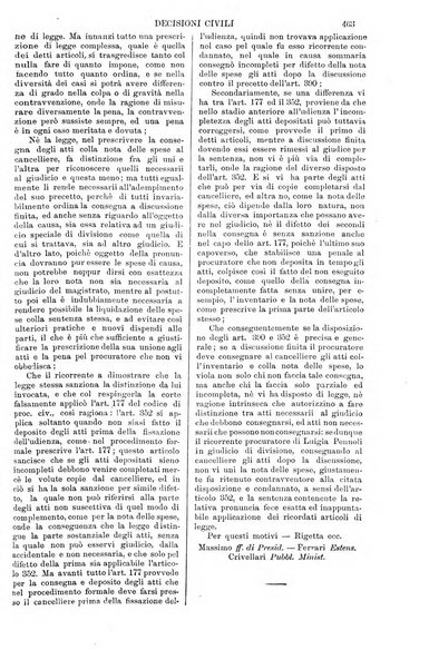 Annali della giurisprudenza italiana raccolta generale delle decisioni delle Corti di cassazione e d'appello in materia civile, criminale, commerciale, di diritto pubblico e amministrativo, e di procedura civile e penale