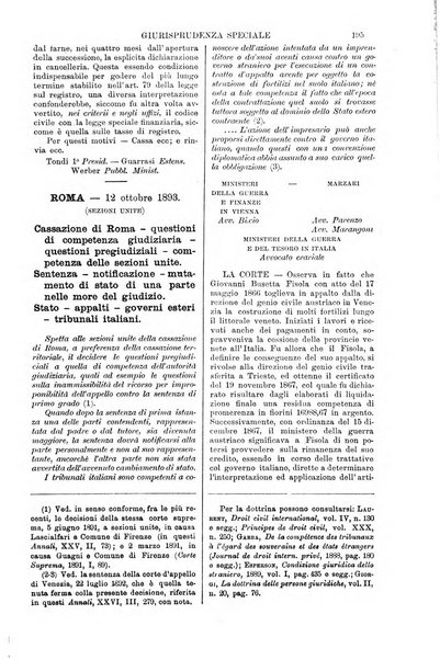 Annali della giurisprudenza italiana raccolta generale delle decisioni delle Corti di cassazione e d'appello in materia civile, criminale, commerciale, di diritto pubblico e amministrativo, e di procedura civile e penale