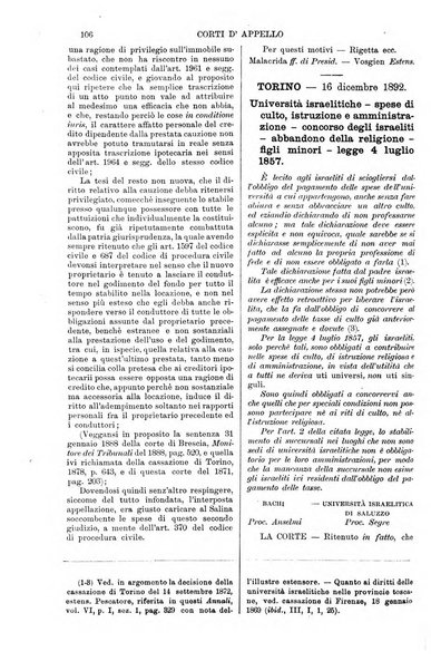 Annali della giurisprudenza italiana raccolta generale delle decisioni delle Corti di cassazione e d'appello in materia civile, criminale, commerciale, di diritto pubblico e amministrativo, e di procedura civile e penale