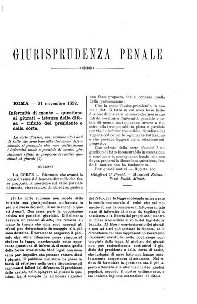 Annali della giurisprudenza italiana raccolta generale delle decisioni delle Corti di cassazione e d'appello in materia civile, criminale, commerciale, di diritto pubblico e amministrativo, e di procedura civile e penale