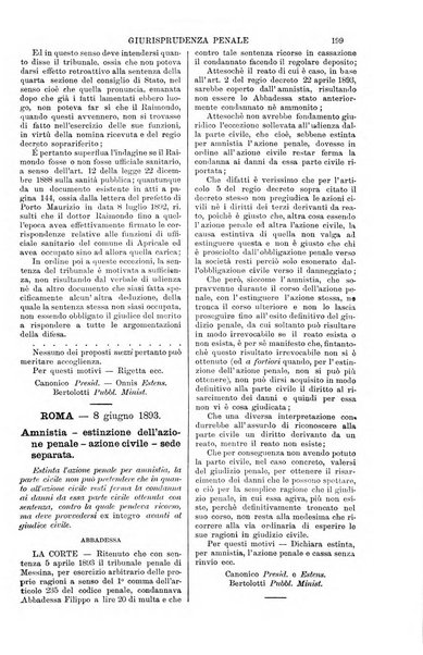 Annali della giurisprudenza italiana raccolta generale delle decisioni delle Corti di cassazione e d'appello in materia civile, criminale, commerciale, di diritto pubblico e amministrativo, e di procedura civile e penale