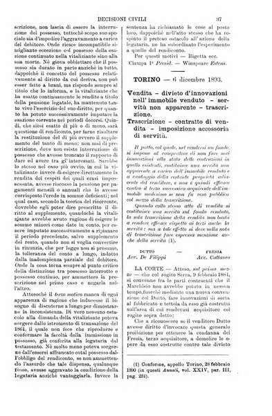 Annali della giurisprudenza italiana raccolta generale delle decisioni delle Corti di cassazione e d'appello in materia civile, criminale, commerciale, di diritto pubblico e amministrativo, e di procedura civile e penale