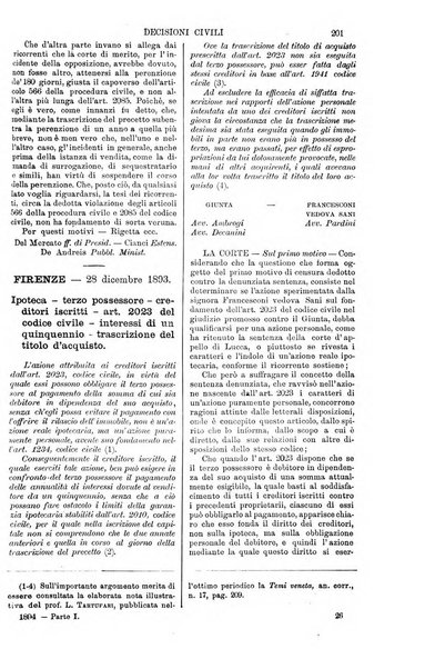 Annali della giurisprudenza italiana raccolta generale delle decisioni delle Corti di cassazione e d'appello in materia civile, criminale, commerciale, di diritto pubblico e amministrativo, e di procedura civile e penale