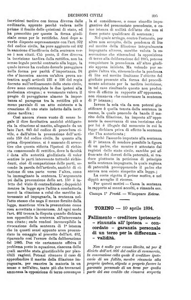 Annali della giurisprudenza italiana raccolta generale delle decisioni delle Corti di cassazione e d'appello in materia civile, criminale, commerciale, di diritto pubblico e amministrativo, e di procedura civile e penale