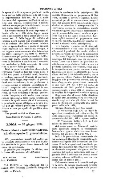 Annali della giurisprudenza italiana raccolta generale delle decisioni delle Corti di cassazione e d'appello in materia civile, criminale, commerciale, di diritto pubblico e amministrativo, e di procedura civile e penale