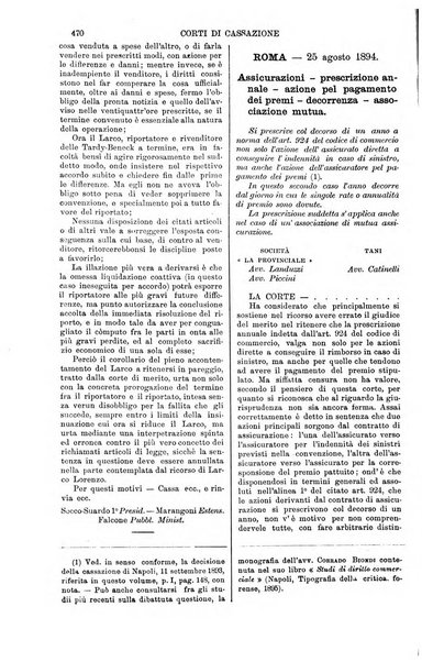 Annali della giurisprudenza italiana raccolta generale delle decisioni delle Corti di cassazione e d'appello in materia civile, criminale, commerciale, di diritto pubblico e amministrativo, e di procedura civile e penale