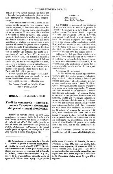 Annali della giurisprudenza italiana raccolta generale delle decisioni delle Corti di cassazione e d'appello in materia civile, criminale, commerciale, di diritto pubblico e amministrativo, e di procedura civile e penale