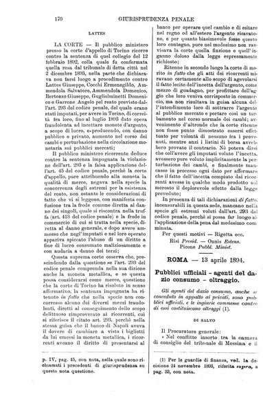 Annali della giurisprudenza italiana raccolta generale delle decisioni delle Corti di cassazione e d'appello in materia civile, criminale, commerciale, di diritto pubblico e amministrativo, e di procedura civile e penale