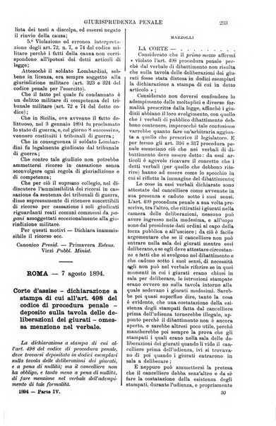 Annali della giurisprudenza italiana raccolta generale delle decisioni delle Corti di cassazione e d'appello in materia civile, criminale, commerciale, di diritto pubblico e amministrativo, e di procedura civile e penale