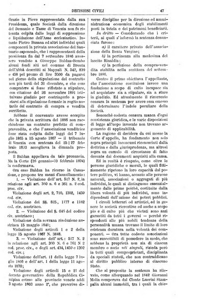 Annali della giurisprudenza italiana raccolta generale delle decisioni delle Corti di cassazione e d'appello in materia civile, criminale, commerciale, di diritto pubblico e amministrativo, e di procedura civile e penale