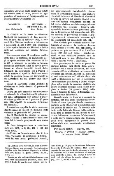 Annali della giurisprudenza italiana raccolta generale delle decisioni delle Corti di cassazione e d'appello in materia civile, criminale, commerciale, di diritto pubblico e amministrativo, e di procedura civile e penale