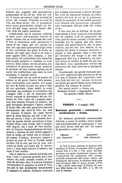 Annali della giurisprudenza italiana raccolta generale delle decisioni delle Corti di cassazione e d'appello in materia civile, criminale, commerciale, di diritto pubblico e amministrativo, e di procedura civile e penale