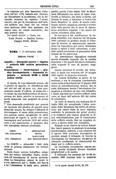 Annali della giurisprudenza italiana raccolta generale delle decisioni delle Corti di cassazione e d'appello in materia civile, criminale, commerciale, di diritto pubblico e amministrativo, e di procedura civile e penale