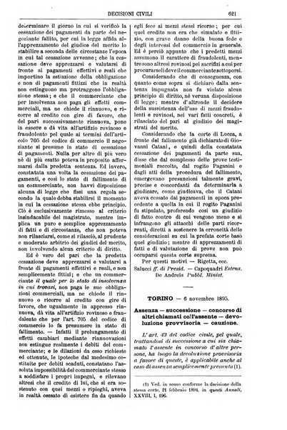 Annali della giurisprudenza italiana raccolta generale delle decisioni delle Corti di cassazione e d'appello in materia civile, criminale, commerciale, di diritto pubblico e amministrativo, e di procedura civile e penale