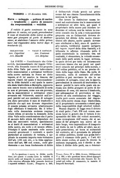 Annali della giurisprudenza italiana raccolta generale delle decisioni delle Corti di cassazione e d'appello in materia civile, criminale, commerciale, di diritto pubblico e amministrativo, e di procedura civile e penale