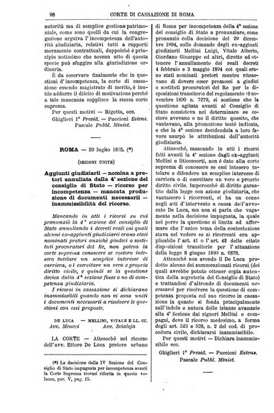 Annali della giurisprudenza italiana raccolta generale delle decisioni delle Corti di cassazione e d'appello in materia civile, criminale, commerciale, di diritto pubblico e amministrativo, e di procedura civile e penale