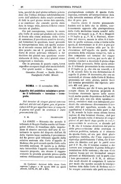 Annali della giurisprudenza italiana raccolta generale delle decisioni delle Corti di cassazione e d'appello in materia civile, criminale, commerciale, di diritto pubblico e amministrativo, e di procedura civile e penale