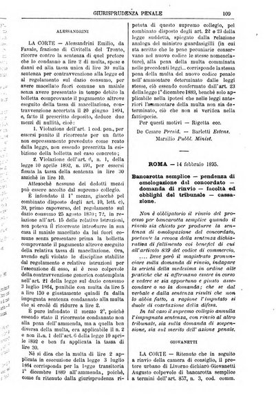 Annali della giurisprudenza italiana raccolta generale delle decisioni delle Corti di cassazione e d'appello in materia civile, criminale, commerciale, di diritto pubblico e amministrativo, e di procedura civile e penale