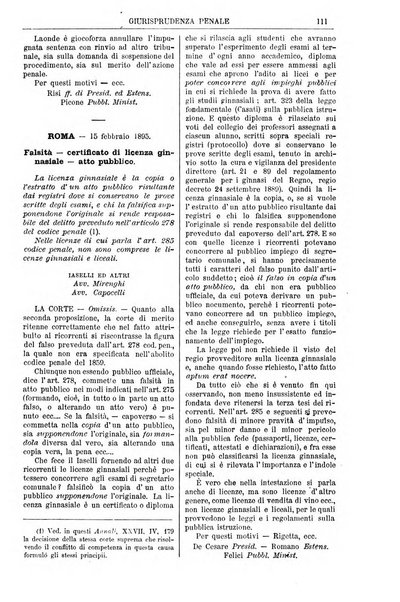 Annali della giurisprudenza italiana raccolta generale delle decisioni delle Corti di cassazione e d'appello in materia civile, criminale, commerciale, di diritto pubblico e amministrativo, e di procedura civile e penale