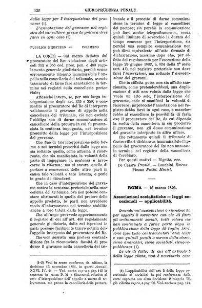 Annali della giurisprudenza italiana raccolta generale delle decisioni delle Corti di cassazione e d'appello in materia civile, criminale, commerciale, di diritto pubblico e amministrativo, e di procedura civile e penale