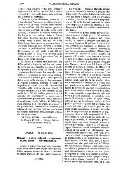 Annali della giurisprudenza italiana raccolta generale delle decisioni delle Corti di cassazione e d'appello in materia civile, criminale, commerciale, di diritto pubblico e amministrativo, e di procedura civile e penale